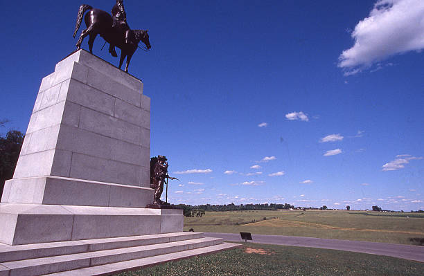 вирджиния memorial национальный военный парк в геттисберге пенсильвания - american civil war battle conflict gettysburg national military park стоковые фото и изображения