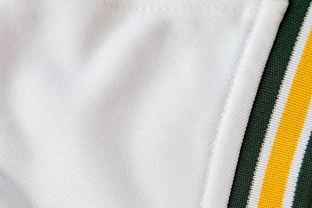 blanc, avec zones verte et jaune groupe - jersey en matière textile photos et images de collection