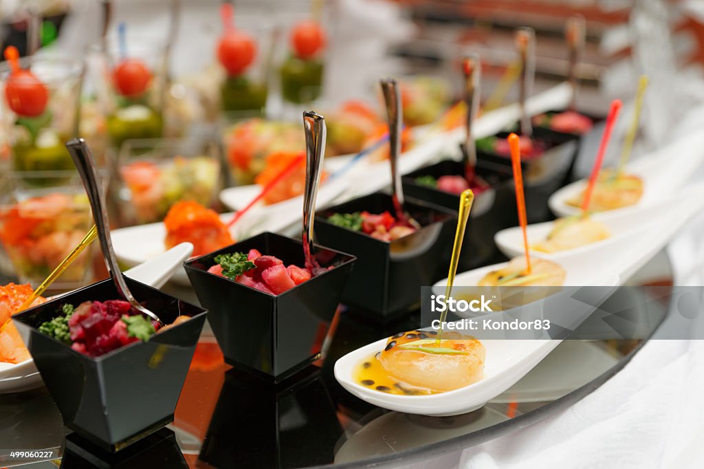 Various snacks on table Various snacks on table, banquet food Food And Drink Industry Stock Photo