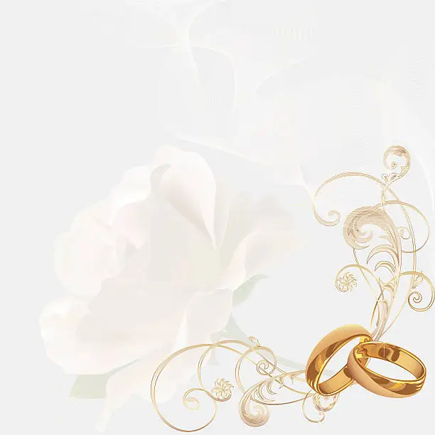 Vector illustration of Wedding invitation background