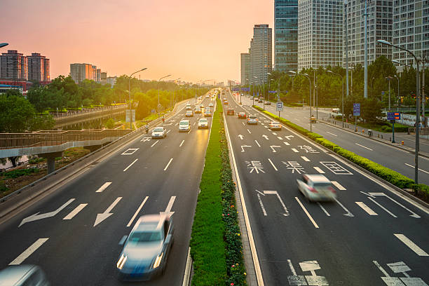 istock Urban highway traffic at night 499061991