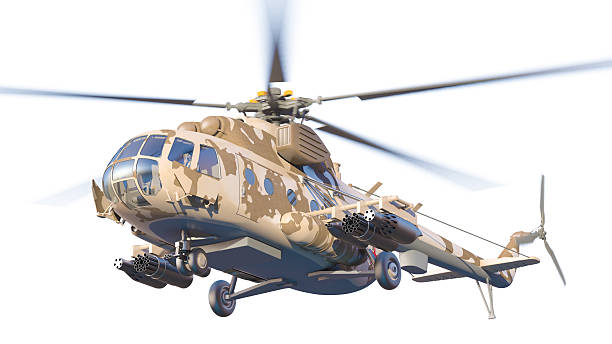 istock Russian Military Helicopter Mil Mi-8. Isolated with Clipping Path. 499062025
