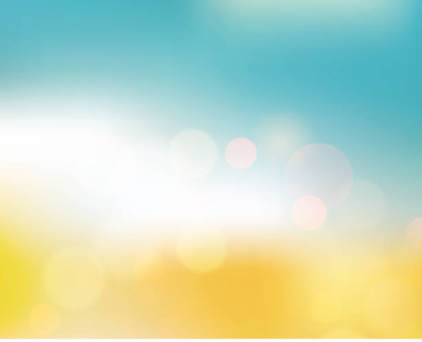 illustrazioni stock, clip art, cartoni animati e icone di tendenza di illustrazione vettoriale di morbido sfondo colorato astratto per design estate luce - summer sunlight sun heat