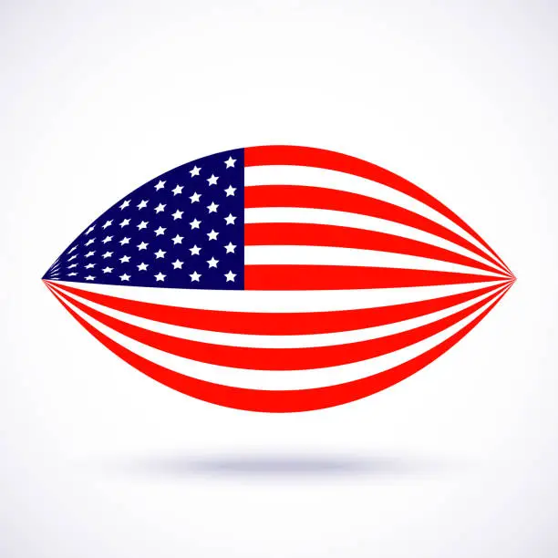 Vector illustration of Stylish american flag for Independence day