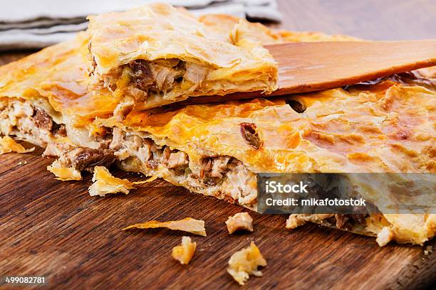 Meat Pie Puff Pastry Stock Photo - Download Image Now - Appetizer, Backgrounds, Baked