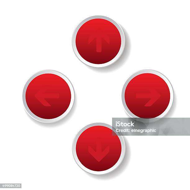 Left Right Up Down Arrows Buttons Stock Illustration - Download Image ...
