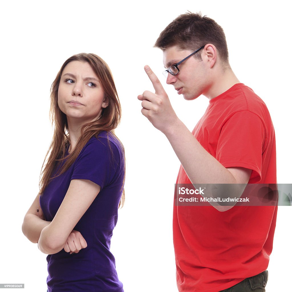 Two young people arguing Adult Stock Photo