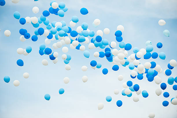 Ballons bleus et blancs - Photo