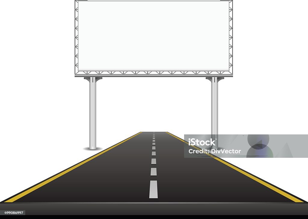 Panneau d'affichage sur l'autoroute - clipart vectoriel de Autoroute libre de droits