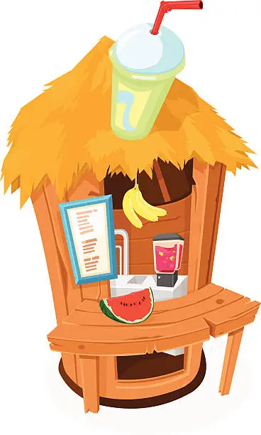 Vector illustration of Juice or Smoothie Bar