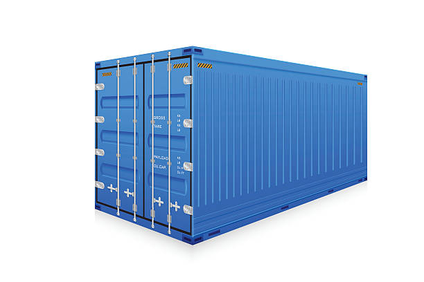 Cargo container Vector of cargo container isolated on white background. cargo container stock illustrations