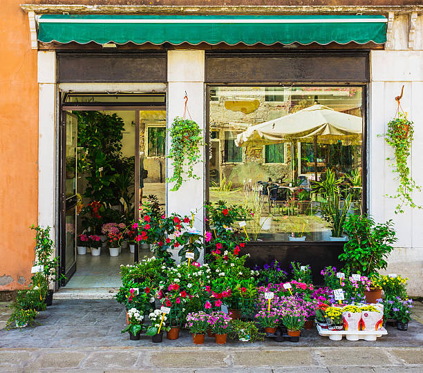 istock Windows and doors in an old house decorated with flower 499092520