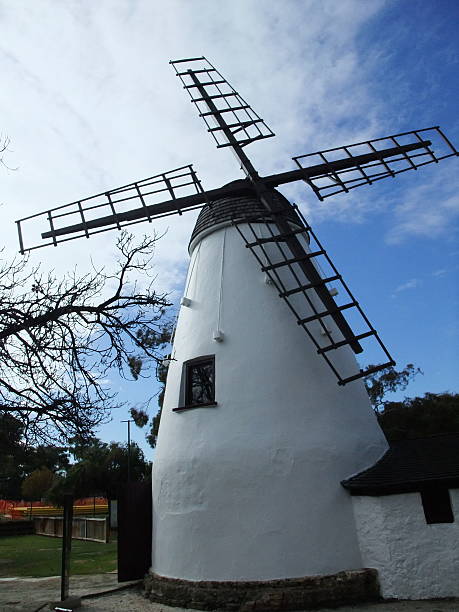 istock old white stone wind mill in Perth of western Australia 499092698