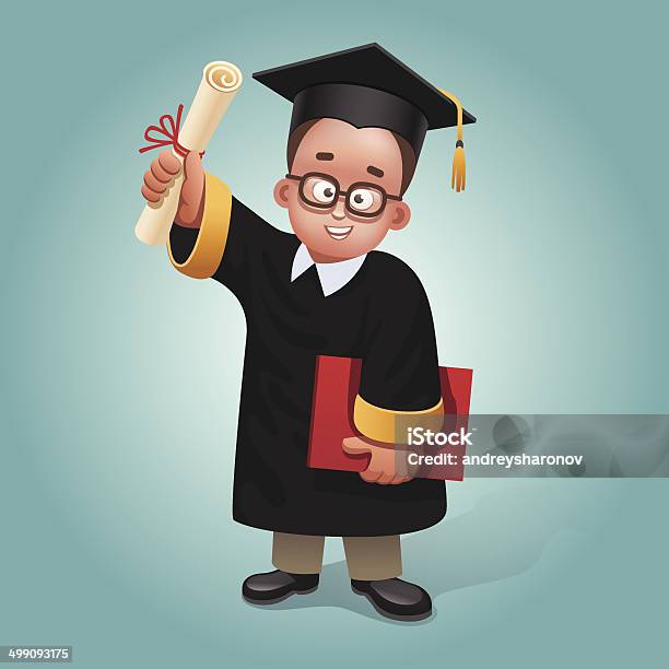 Graduate Boy Stock Illustration - Download Image Now - Award, Boys, Cartoon