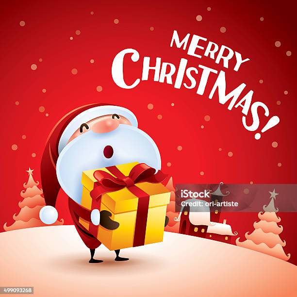 Vetores de Feliz Natal Papai Noel Dar Presentes De Natal e mais imagens de  Caixa - Recipiente - Caixa - Recipiente, Cartão de Felicitação, Clima polar  - iStock