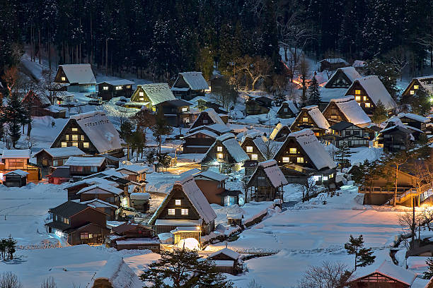 istock Shirakawa-go in the night 499094283