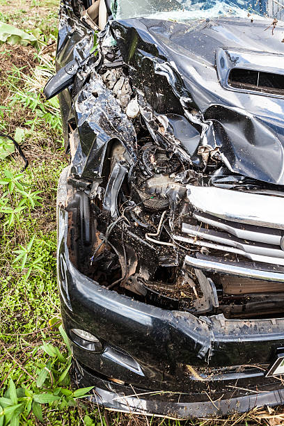 istock auto accident in the field 499095322
