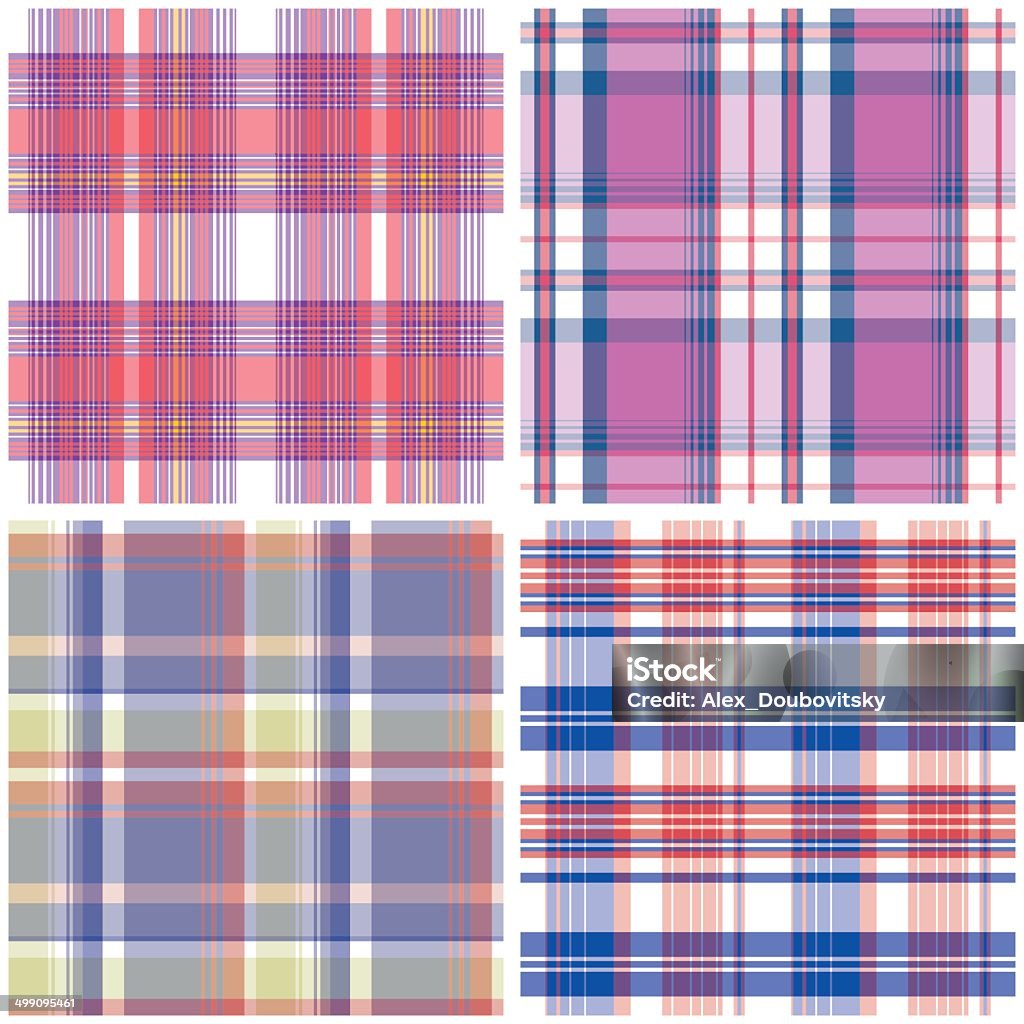 Vector tartan textile texture set. Abstract stock vector