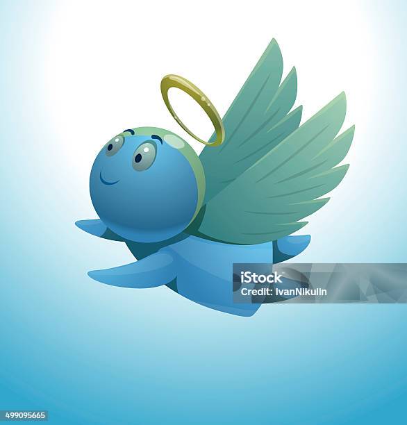 Cute Little Angel Flies Stock Illustration - Download Image Now - Agreement, Air Vehicle, Aircraft Wing