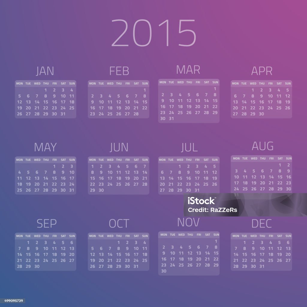 Illustration of Gloss Calendar 2015 vector background Backgrounds stock vector