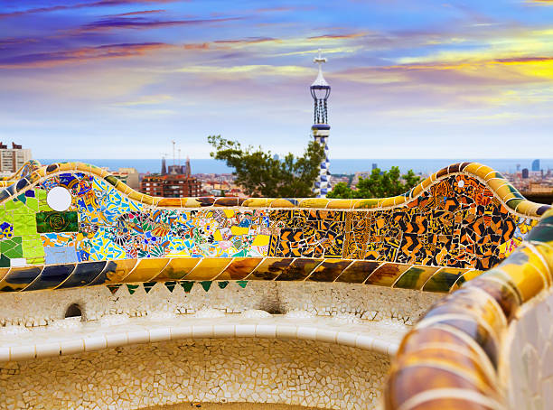 istock Close up view of Park Guell in Barcelona 499096632