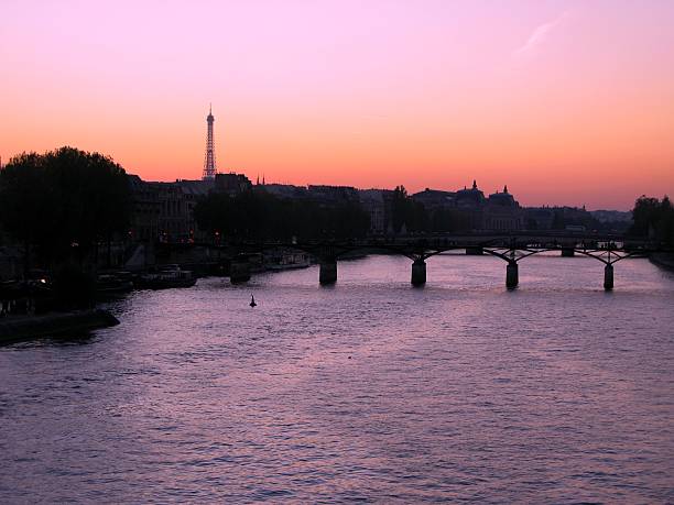 istock Eiffel Tower and Seine Liver at nigh 499096748