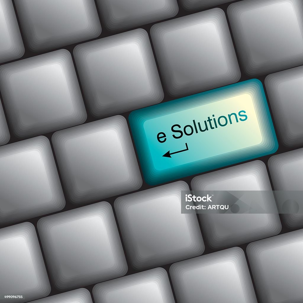 Computer Keyboard With Solution Key Keyboard With Solution Key Stock Illustration - Download Image Now ...