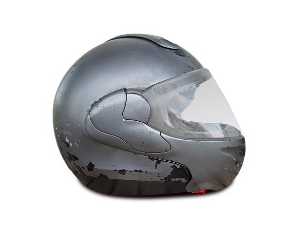 istock Used motorbike helmet 499097257