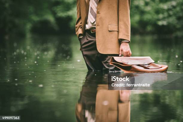 Climate Change As Economic Issue Stock Photo - Download Image Now - Climate Change, Business, Flood