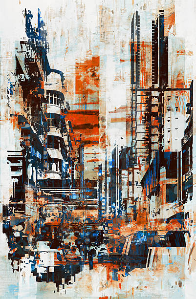 istock abstract grunge of cityscape 499099750