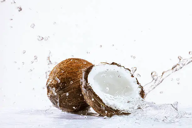 Photo of cracked coconut