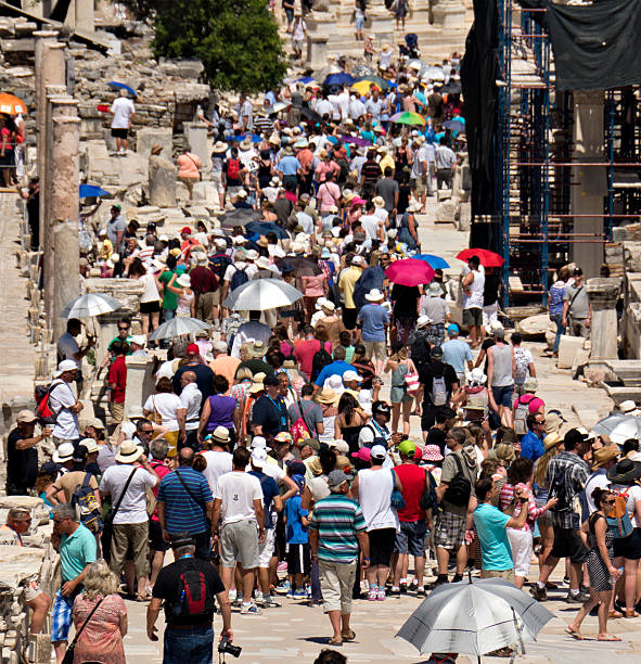 istock crowds visiting an outdoor Ancient greek historical site 499110207