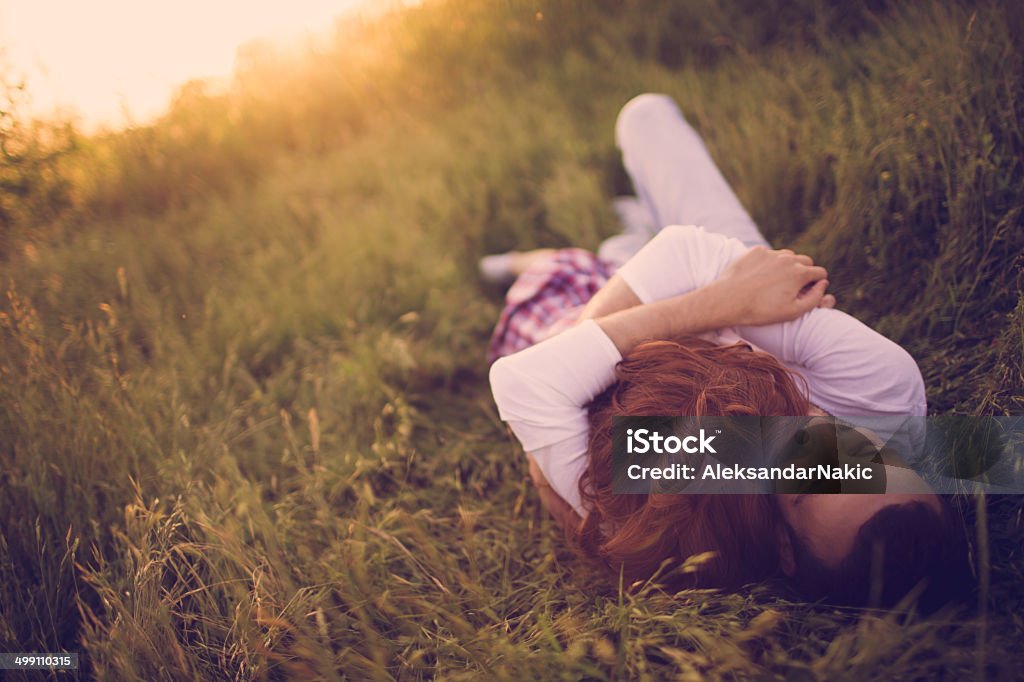 Love in a meadow Adult Stock Photo