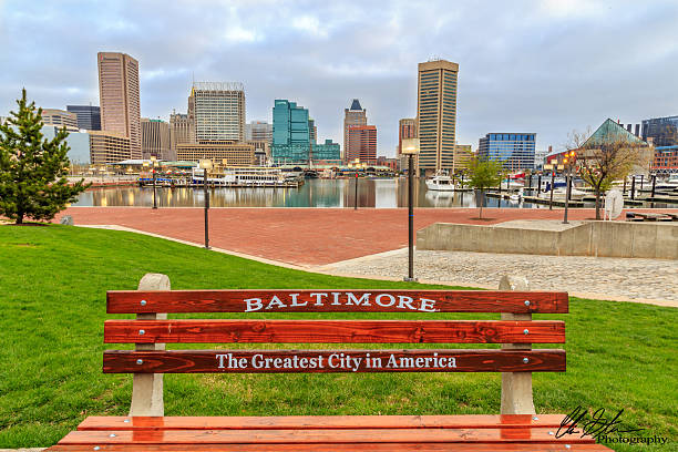 Baltimore The Greatest City In America This is an early morning shot of Baltimore's Inner harbor thru my eyes. baltimore maryland stock pictures, royalty-free photos & images