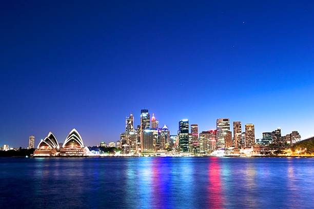 horizonte de sydney - sydney opera house sydney australia australia opera house imagens e fotografias de stock