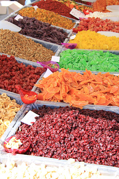 istock Candied fruit at a market stall 499111305