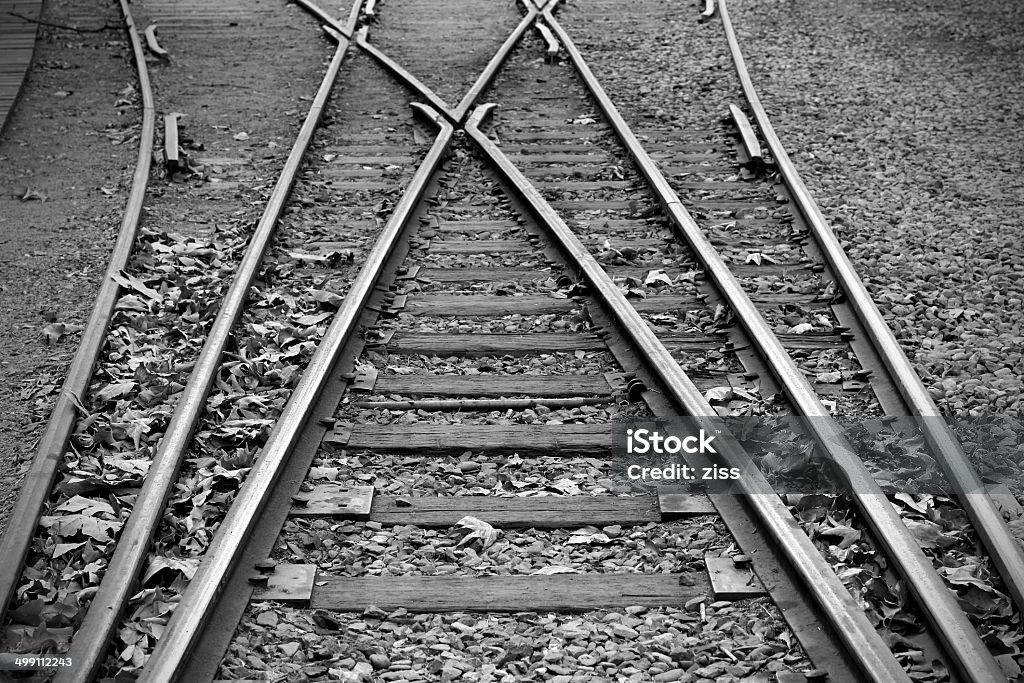 Old Railway Black and white photo of old railway Abstract Stock Photo