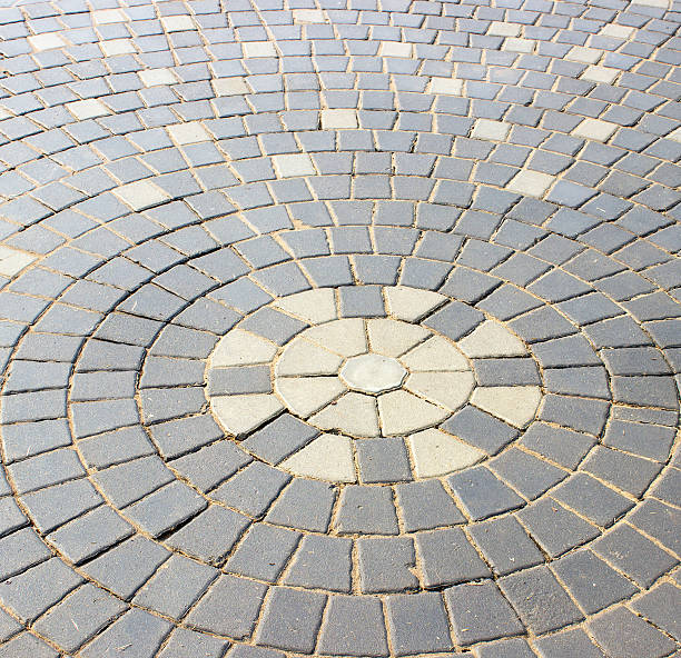 istock paving stones texture of dirty old walking. 499112573