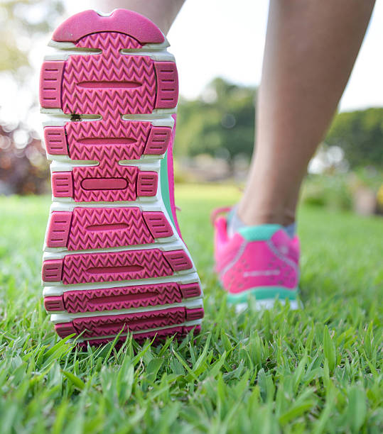 istock Woman walking on lawn 499121406
