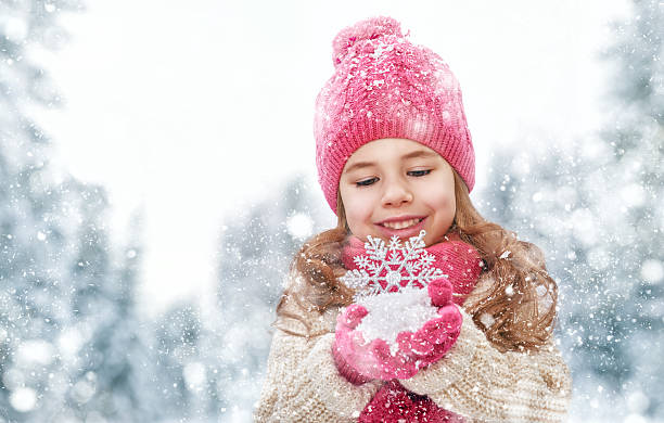 istock girl playing on a winter walk 499122584