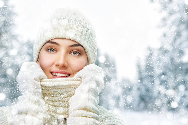 istock woman on a winter walk 499122900