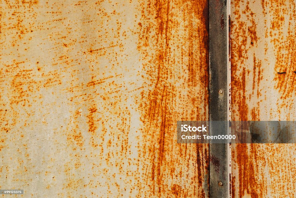 Branco pintado com textura de metal enferrujada - Royalty-free Abstrato Foto de stock