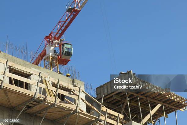 Construction Site Crane Stock Photo - Download Image Now - 2015, Building - Activity, Business Finance and Industry