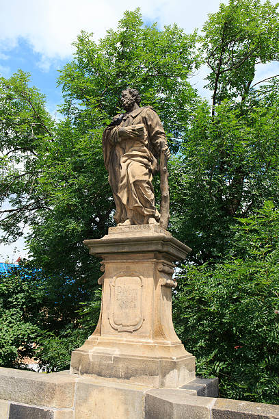 istock Statue of St. Jude Thaddeus. Charles Bridge in Prague. 499124113