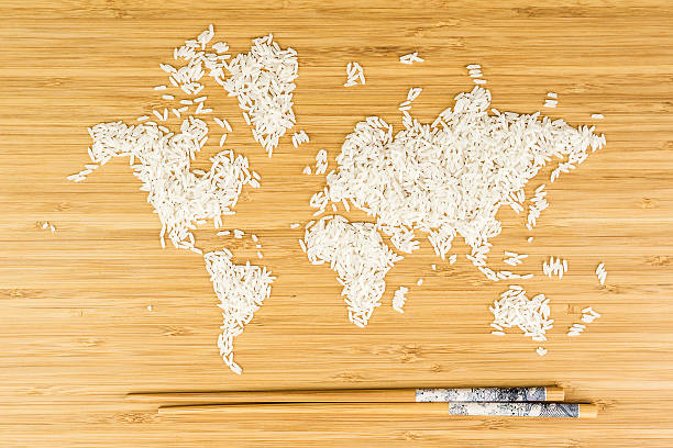 istock map of the world made of white rice 499124510