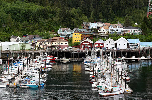 amarrage de bateau - sport ketchikan alaska usa photos et images de collection