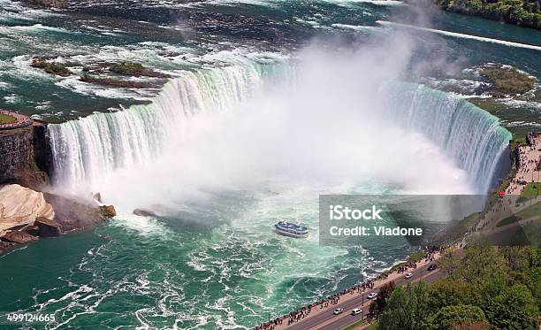 Horseshoe Falls Niagara Canada Stock Photo - Download Image Now - Niagara Falls, Aerial View, Awe