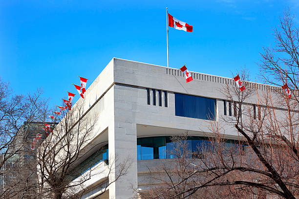 istock Canada Flags Embassy Pennsylvania Ave Washington DC 499125787