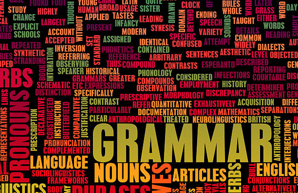 Grammar Grammar Learning Concept and Better English Art verb tense stock pictures, royalty-free photos & images