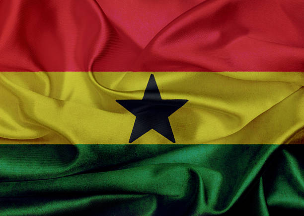 istock Ghana grunge waving flag 499128419